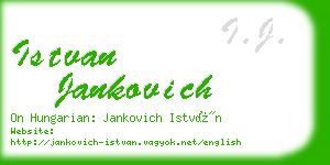 istvan jankovich business card